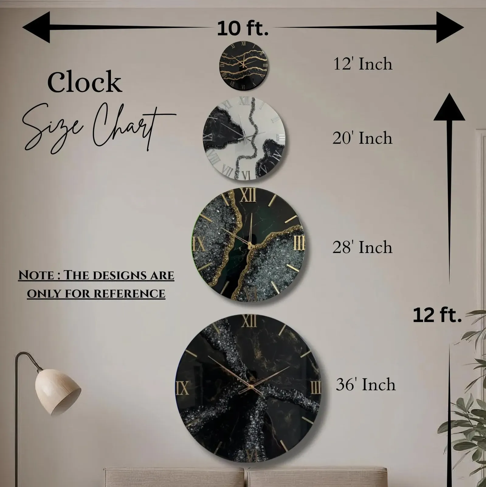 Aqua Green Beach Resin Wall Clock - Handcrafted Elegance for Home thumb 5