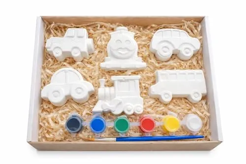 Giftwalas Kids Art & Craft Painting Kit - DIY Plaster of Paris Transport Set thumb 2