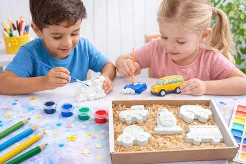 Giftwalas Kids Art & Craft Painting Kit - DIY Plaster of Paris Transport Set thumb 6